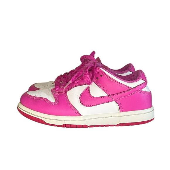 Girls Nike Dunk Low GS "Active Fuchsia" Sneakers Size 13C - Picture 1 of 6